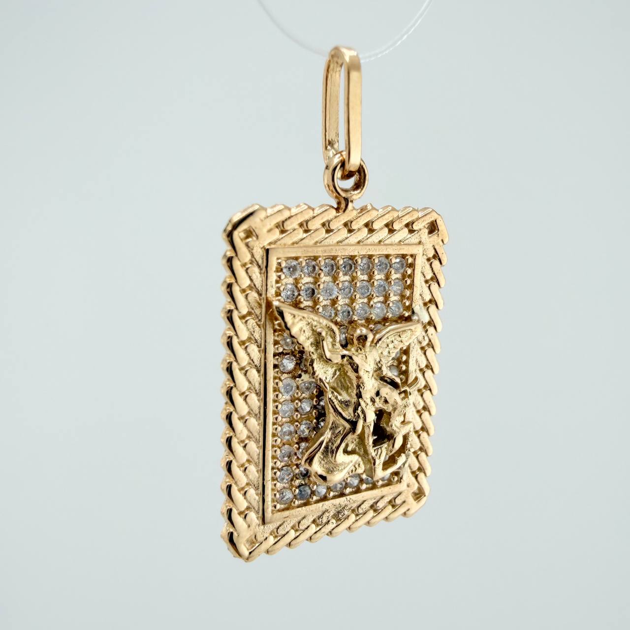 Dije Placa San Miguel 3.5gr / 3cm / Oro Amarillo 18K $