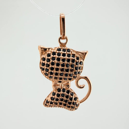 Dije Gato 2gr / 2.6cm / Oro Rosa 18K $