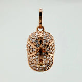 Dije Gorra NY 2.1gr / 2.1cm / Dos Oros Blanco Rosa 18K