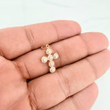 Dije Cruz Tupida 1.5gr / 2.5cm / Oro Amarillo 18K $