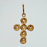 Dije Cruz Tupida 1.5gr / 2.5cm / Oro Amarillo 18K $