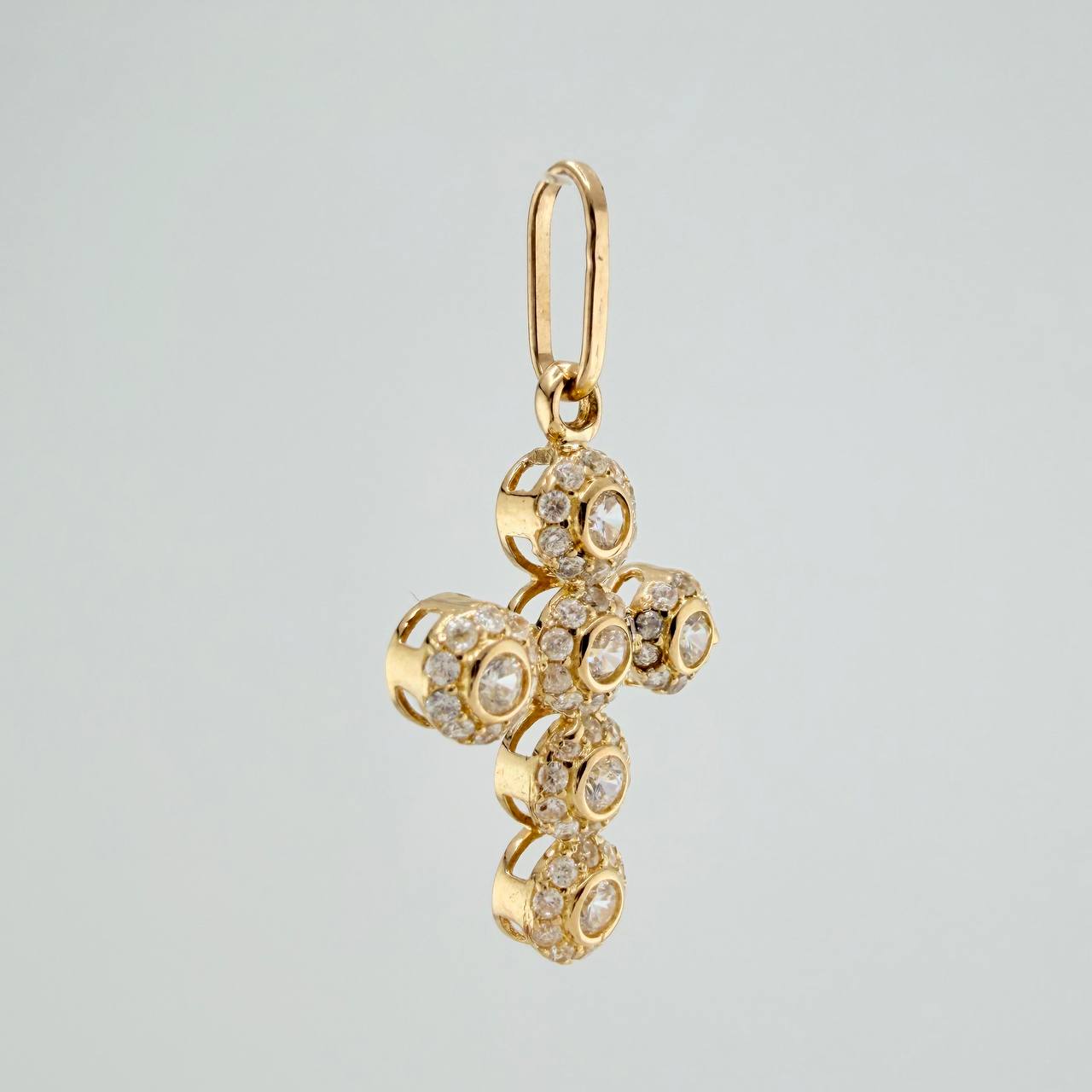 Dije Cruz Tupida 1.5gr / 2.5cm / Oro Amarillo 18K $