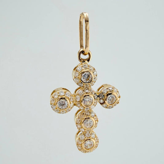 Dije Cruz Tupida 1.5gr / 2.5cm / Oro Amarillo 18K $