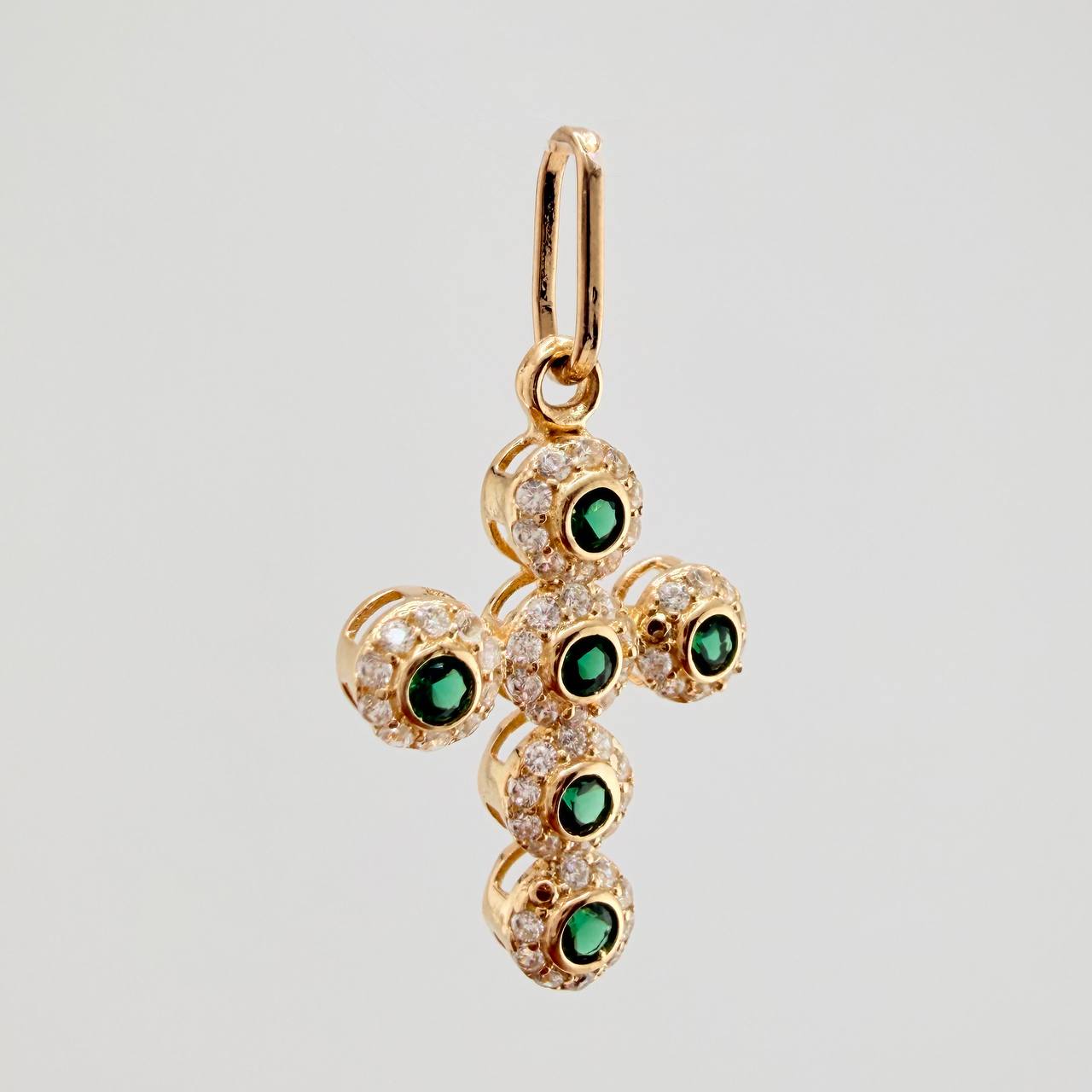 Dije Cruz Tupida 1.4gr / 2.5cm / Oro Amarillo 18K $