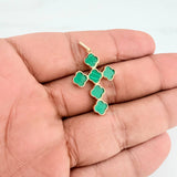 Dije Cruz Trebol 2.55gr / 3.5cm / Oro Amarillo Nac.Esp. 18K $