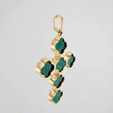 Dije Cruz Trebol 2.55gr / 3.5cm / Oro Amarillo Nac.Esp. 18K $