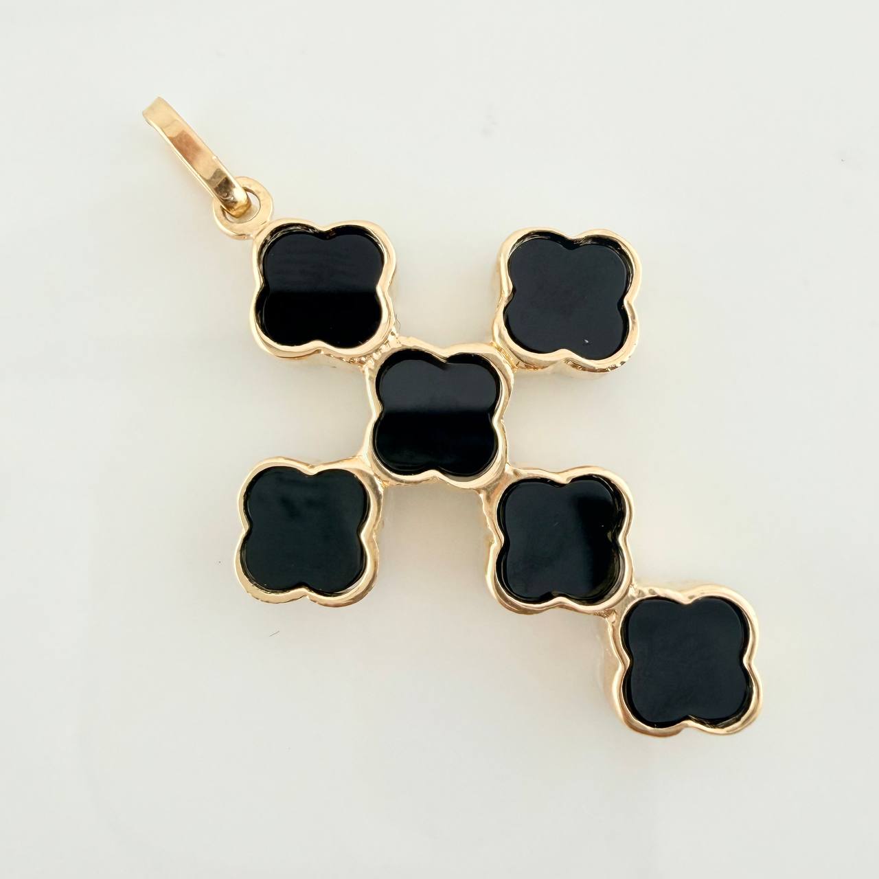 Dije Cruz Trebol 2.5gr / 3.5cm / Oro Amarillo Nac.Esp. 18K $