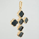 Dije Cruz Trebol 2.5gr / 3.5cm / Oro Amarillo Nac.Esp. 18K $