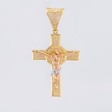 Dije Cruz Cristo San Benito 11.55g / 6.3cm Tres Oros 18K