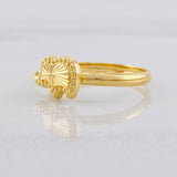 Anillo Elefante Diamantado 1g / T7 1/2 Oro Amarillo 18K
