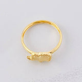 Anillo Elefante Diamantado 1g / T7 1/2 Oro Amarillo 18K