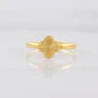 Anillo Trebol Diamantado 0.8g / T6 1/2 Oro Amarillo 18K