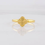 Anillo Trebol Diamantado 0.8g / T6 1/2 Oro Amarillo 18K