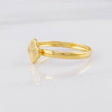 Anillo Trebol Diamantado 0.75g / T7 1/2 Oro Amarillo 18K