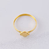 Anillo Trébol Diamantado 0.75g / T5 Oro Amarillo 18K