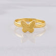 Anillo Mariposa Diamantada 0.75g / T7 Oro Amarillo 18K