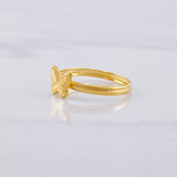 Anillo Mariposa Diamantada 0.8g / T7 3/4 Oro Amarillo 18K