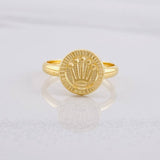 Anillo Circulo Corona 1g / T5 Oro Amarillo 18K