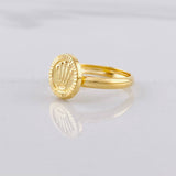 Anillo Circulo Corona 1g / T5 Oro Amarillo 18K