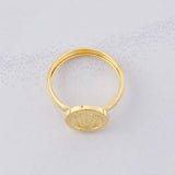 Anillo Circulo Corona 1g / T5 Oro Amarillo 18K