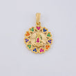 Dije Bordeado Corazones Virgen Guadalupe 3.85g / 2.8cm Oro Amarillo 18K