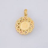 Dije Bordeado Corazones Virgen Guadalupe 3.85g / 2.8cm Oro Amarillo 18K