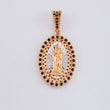 Dije Virgen Guadalupe 4.35g / 3.3cm Dos Oros Blanco Rosa 18K