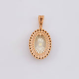 Dije Virgen Guadalupe 4.35g / 3.3cm Dos Oros Blanco Rosa 18K