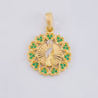 Dije Bordeado Corazones San Judas 3.4g / 2.7cm Dos Oros Amarillo Blanco 18K