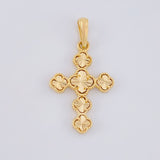 Dije Trebol Diamantado 2.45g / 3.3cm Oro Amarillo 18K