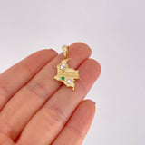 Dije Mapa Colombia 2.3g / 2.8cm Dos Oros Amarillo Blanco 18K