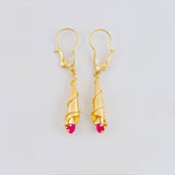 Candongas Lagrima Gota 1.4g / 3.6cm Oro Amarillo 18K