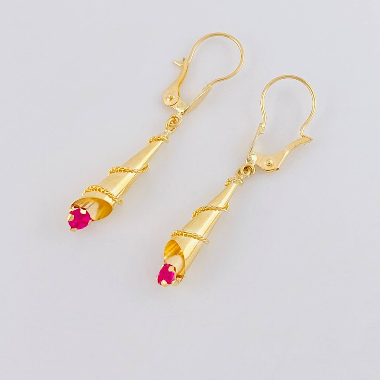 Candongas Lagrima Gota 1.45g / 3.6cm Oro Amarillo 18K