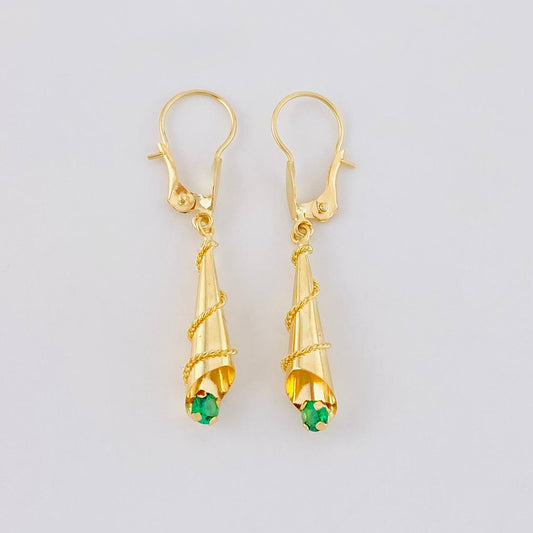 Candongas Lagrima Gota 1.45g / 3.6cm Oro Amarillo 18K