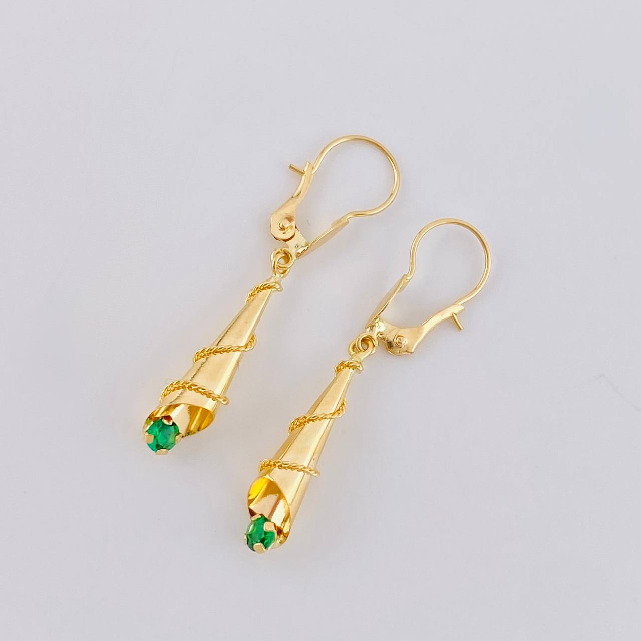 Candongas Lagrima Gota 1.45g / 3.6cm Oro Amarillo 18K