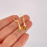Candongas Lagrima Gota 1.4g / 3.6cm Oro Amarillo 18K