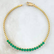 Pulso Tennis 6.15gr / 19.5cm / 3.5mm Esmeraldas 2 Qts Oro Amarillo 18K (Joya) *