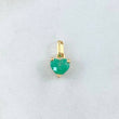 Dije Corazón Atrapado 1.3gr / 1.5cm / Esmeralda 1.5 Qts Oro Amarillo 18K (Joya) *