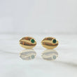 Topos Grano De Café 0.9gr / 6mm Circon Verde Oro Amarillo 18K