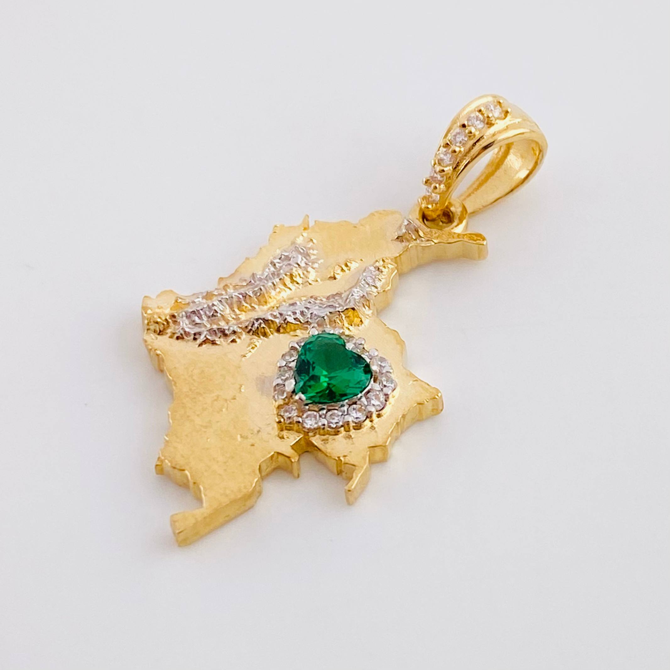 Dije Mapa Colombia 2.8g / 3.1cm Dos Oros Amarillo Blanco 18K
