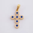 Dije Cruz Tupida 1.45g / 2.6cm Oro Amarillo 18K