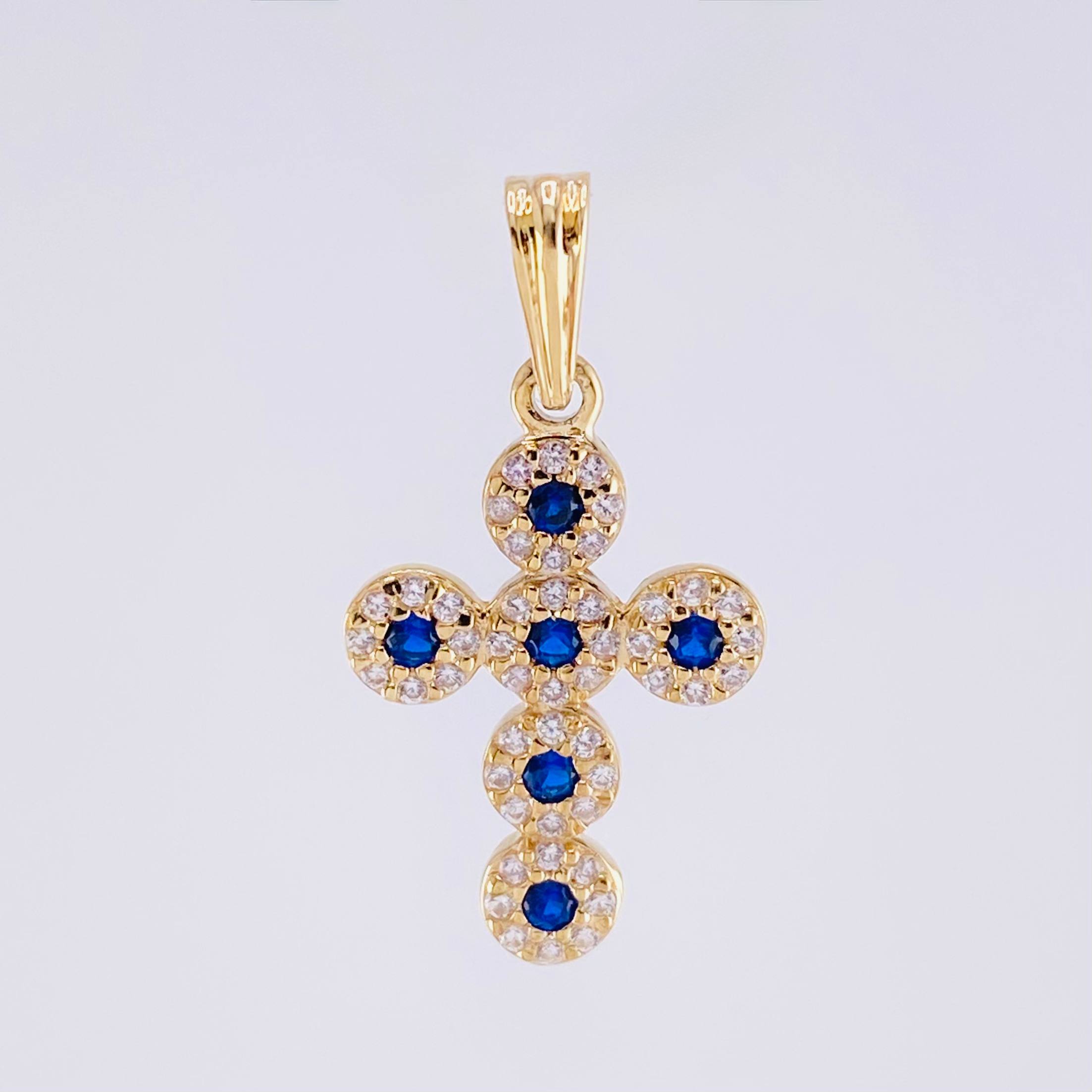 Dije Cruz Tupida 1.45g / 2.6cm Oro Amarillo 18K