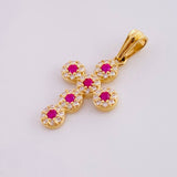 Dije Cruz Tupida 1.55g / 2.6cm Oro Amarillo 18K