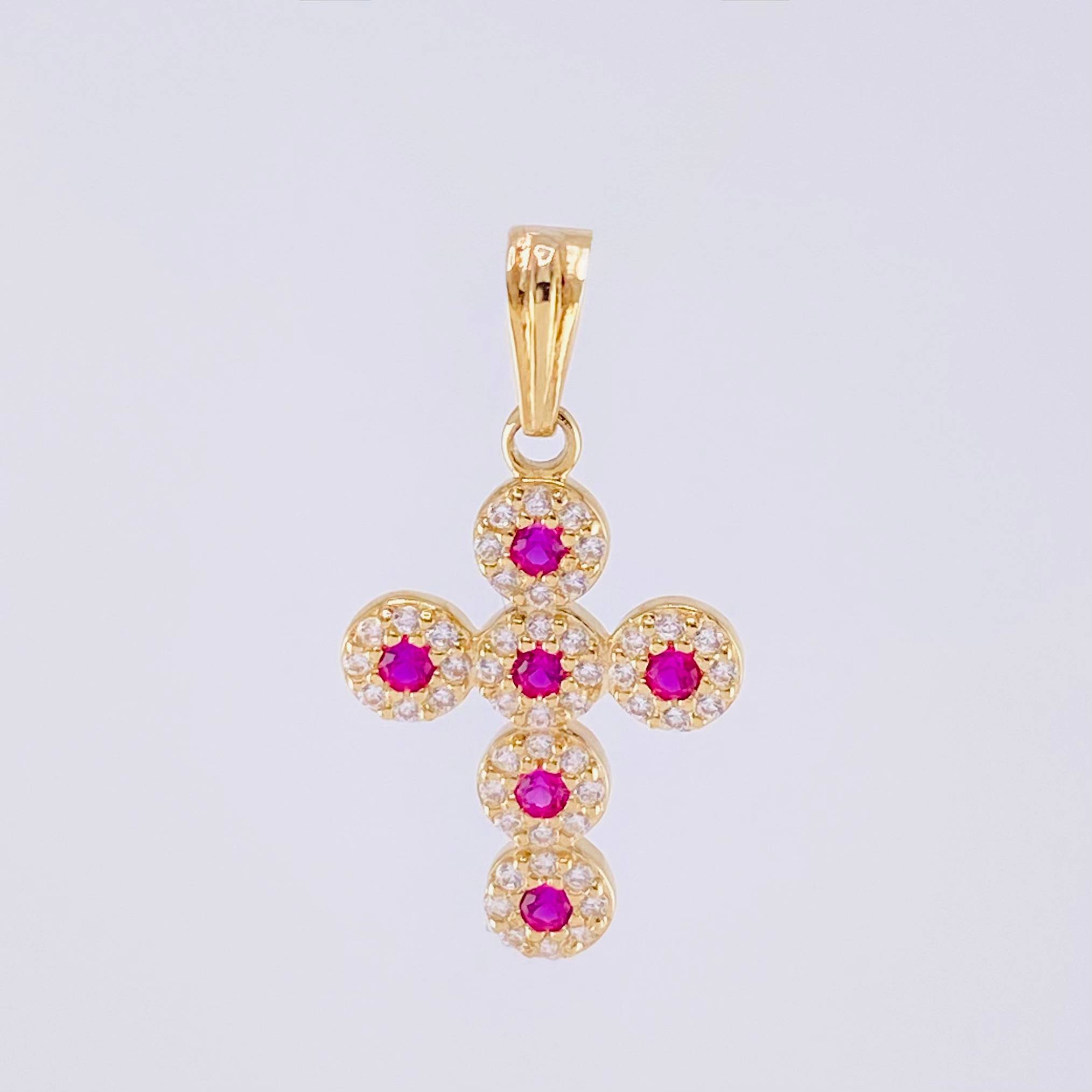Dije Cruz Tupida 1.55g / 2.6cm Oro Amarillo 18K