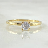 Anillo Solitario Liso  1.55gr / T6 / Oro 18K *
