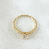 Anillo Solitario Liso  1.55gr / T6 / Oro 18K *