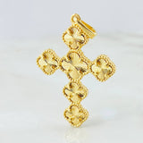 Dije Crúz Trebol Diamantada 4.95gr / 4cm / Oro Amarillo Nac.Esp. 18K