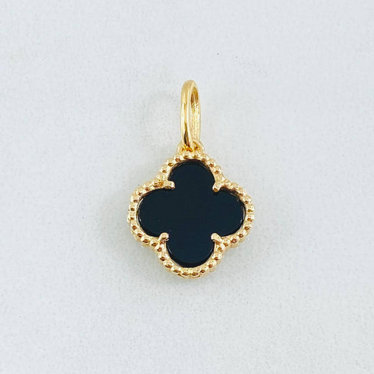 Dije Trebol Negro 1.65gr / 1.9cm / Oro Amarillo Nac.Esp. 18K *