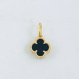 Dije Trebol Negro 1.25gr / 1.7cm / Oro Amarillo Nac.Esp. 18K *
