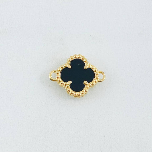 Herraje Trebol Negro 1.1gr / 1.3cm / Oro Amarillo Nac.Esp. 18K *